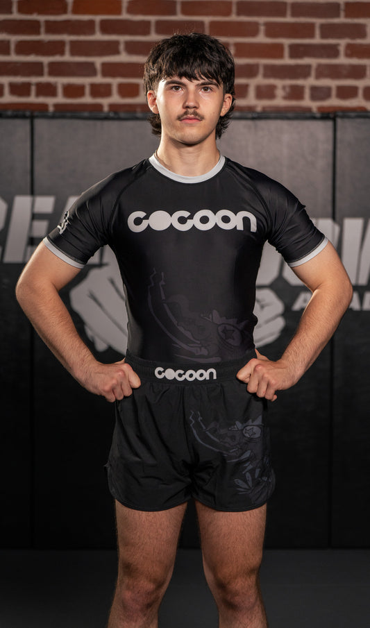 "Shrimp Out" Black Shorts